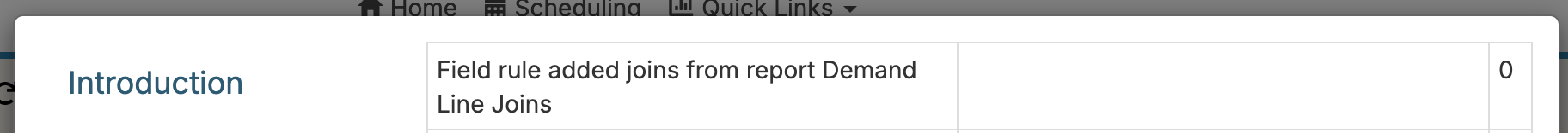 Logging of Join Report Use