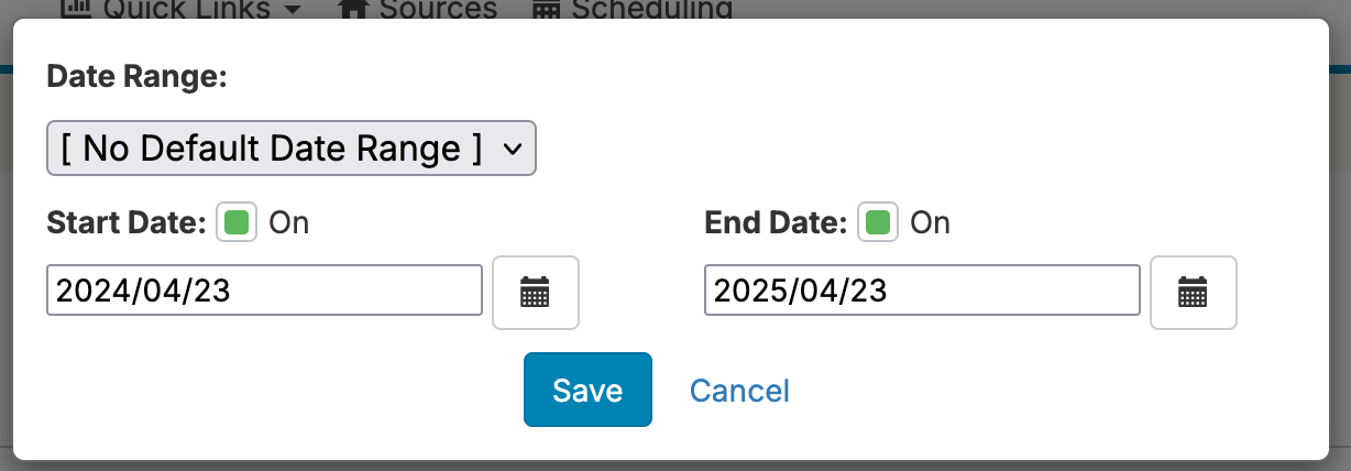Absolute Date Filter